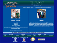 Tablet Screenshot of absoluteuniform.com